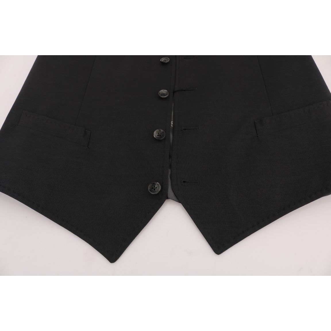 Dolce & Gabbana Gray Cotton Waistcoat Vest for Sophistication