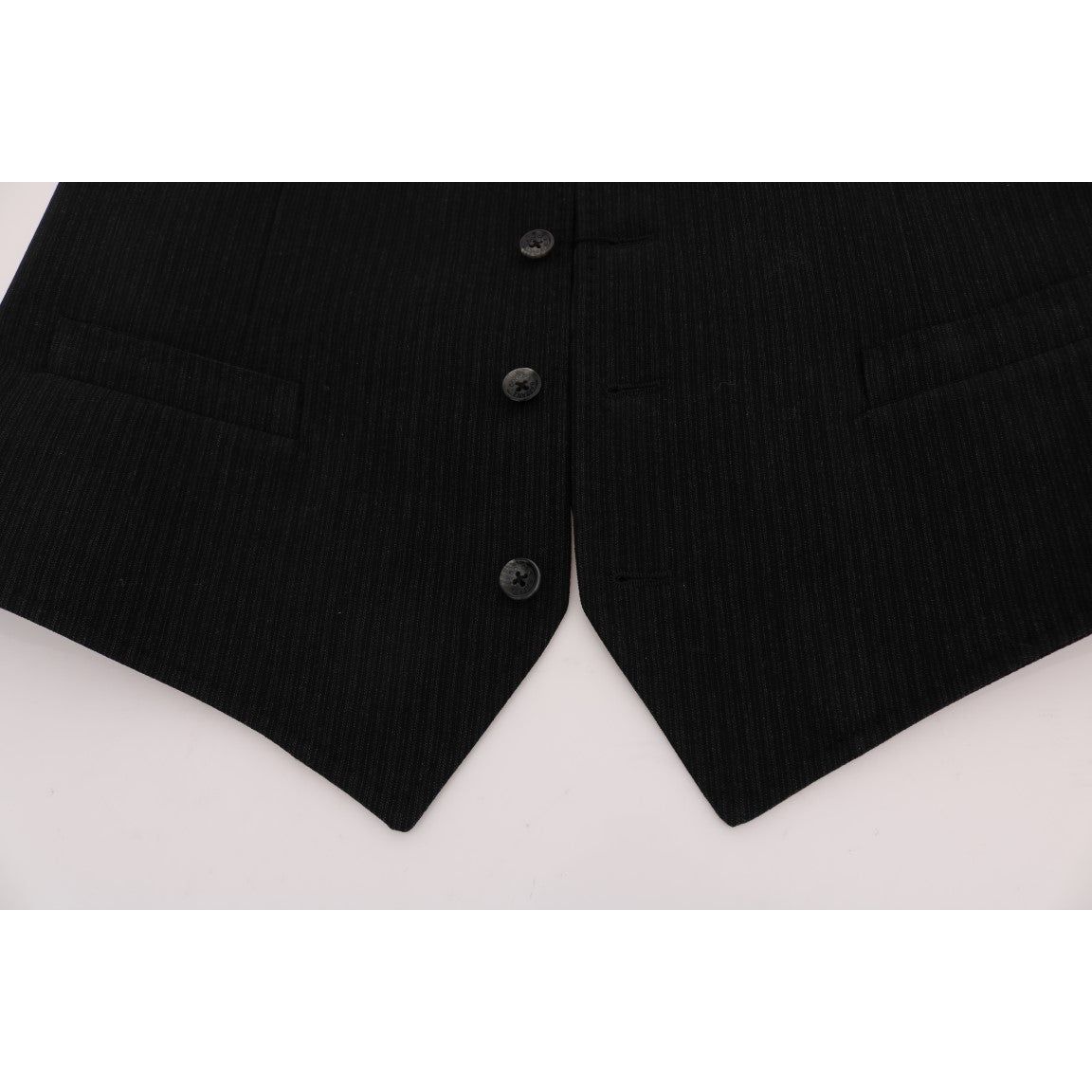 Dolce & Gabbana Grey Cotton-Blend Waistcoat Vest