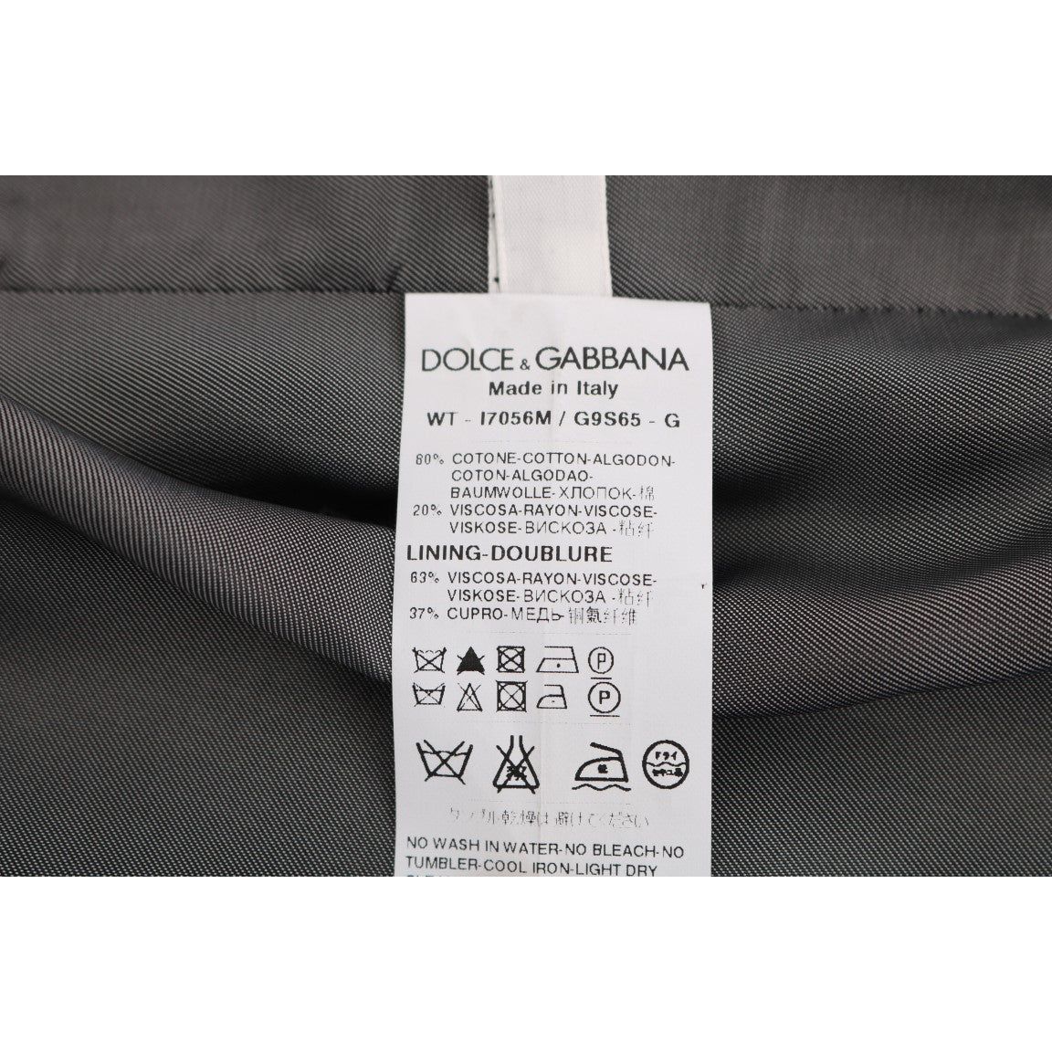 Dolce & Gabbana Grey Cotton-Blend Waistcoat Vest
