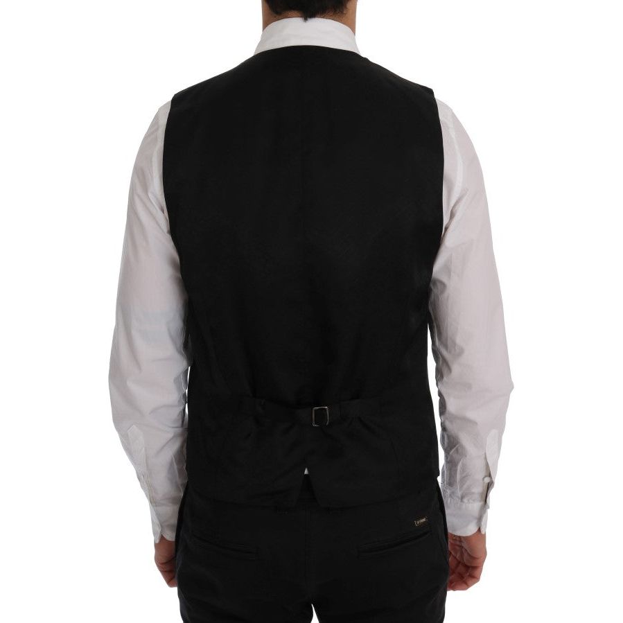 Dolce & Gabbana Blue Wool Blend Vest Waistcoat