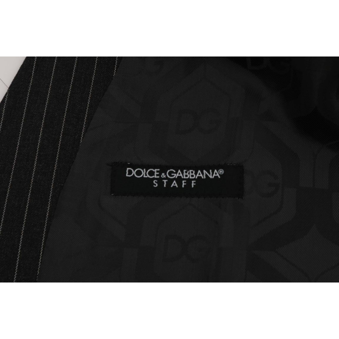 Dolce & Gabbana Gray Wool Striped Vest Waistcoat