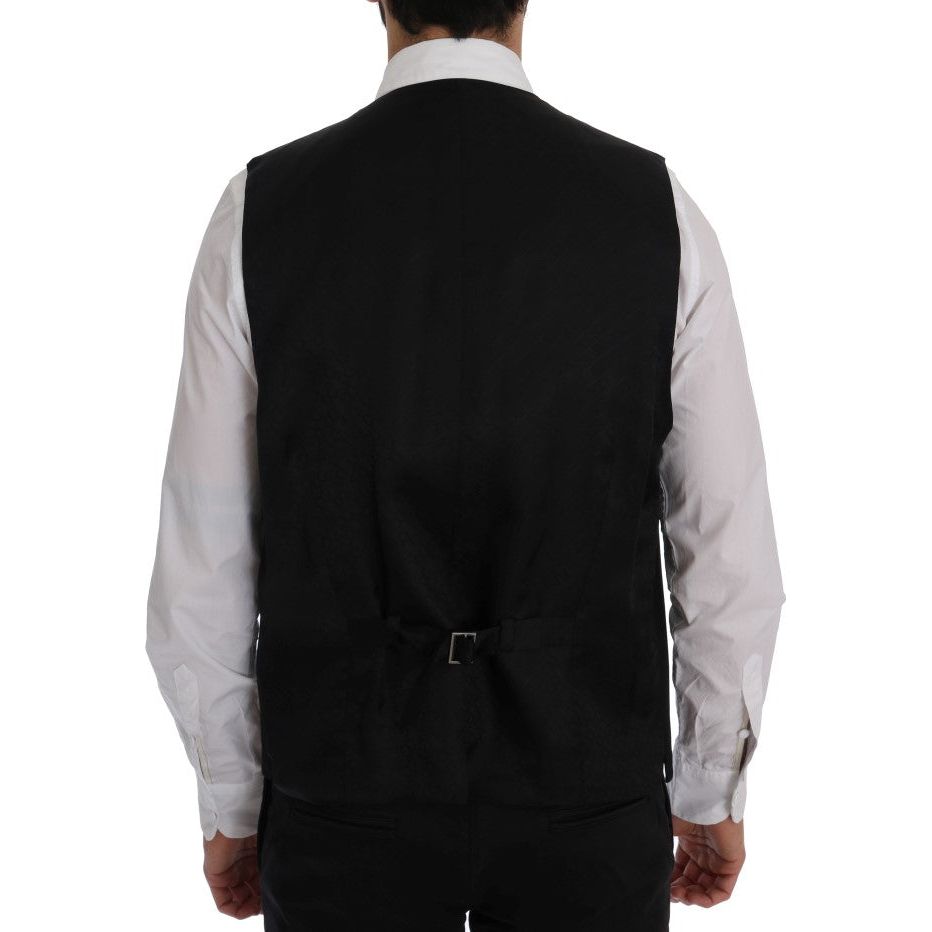 Dolce & Gabbana Grey Wool Blend Waistcoat Vest