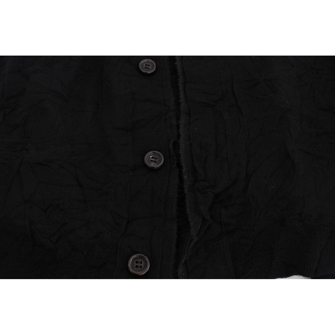 Costume National Black Merino Wool Cardigan