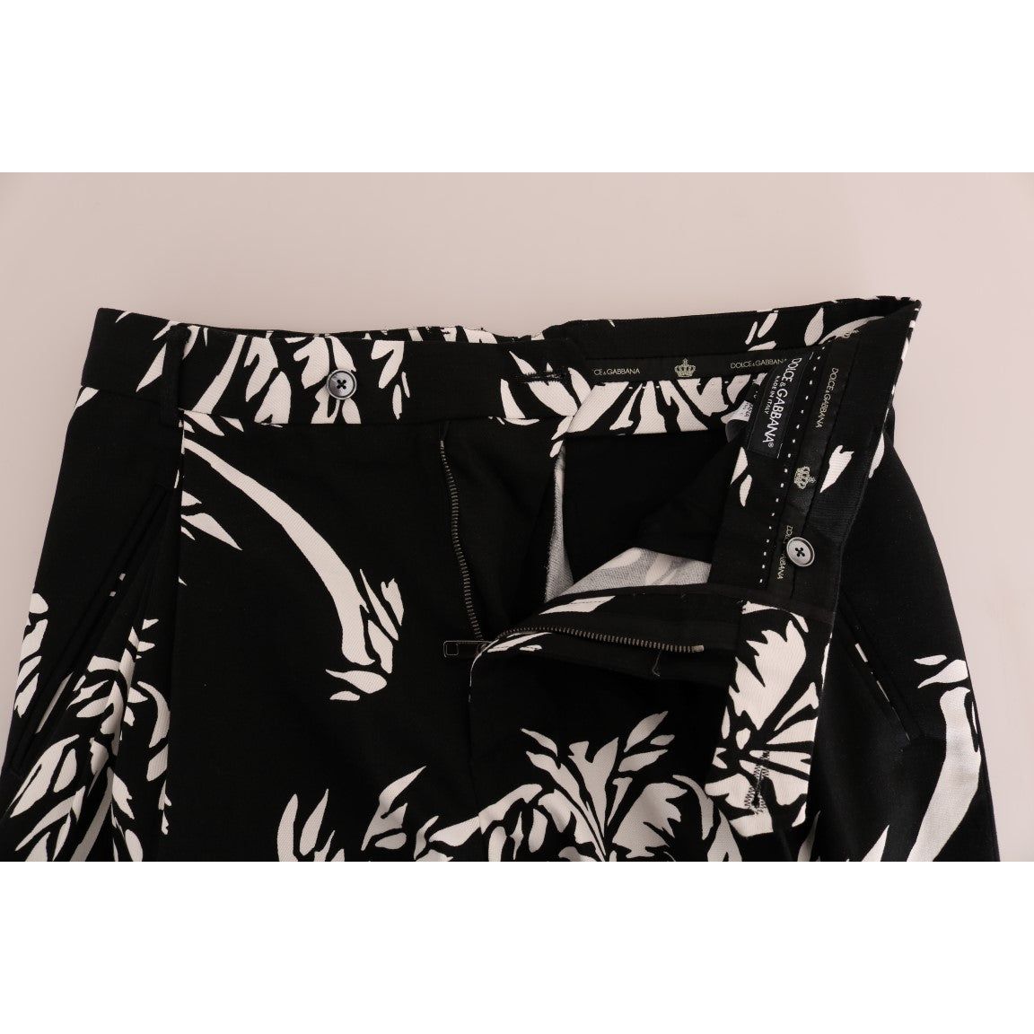 Dolce & Gabbana Black Cotton Ankle Trousers Luxe Style
