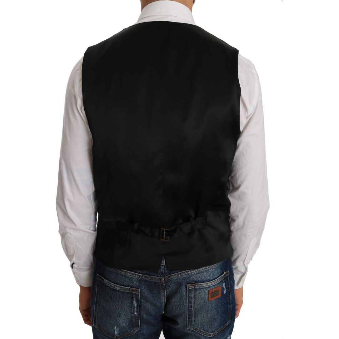 Dolce & Gabbana Gray Wool Formal Vest