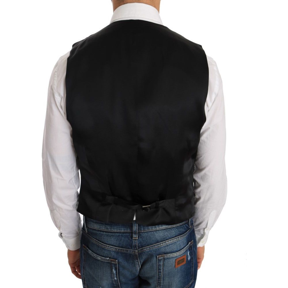 Dolce & Gabbana Black Wool Formal Vest
