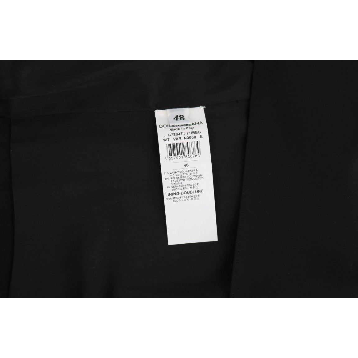 Dolce & Gabbana Black Wool Formal Vest