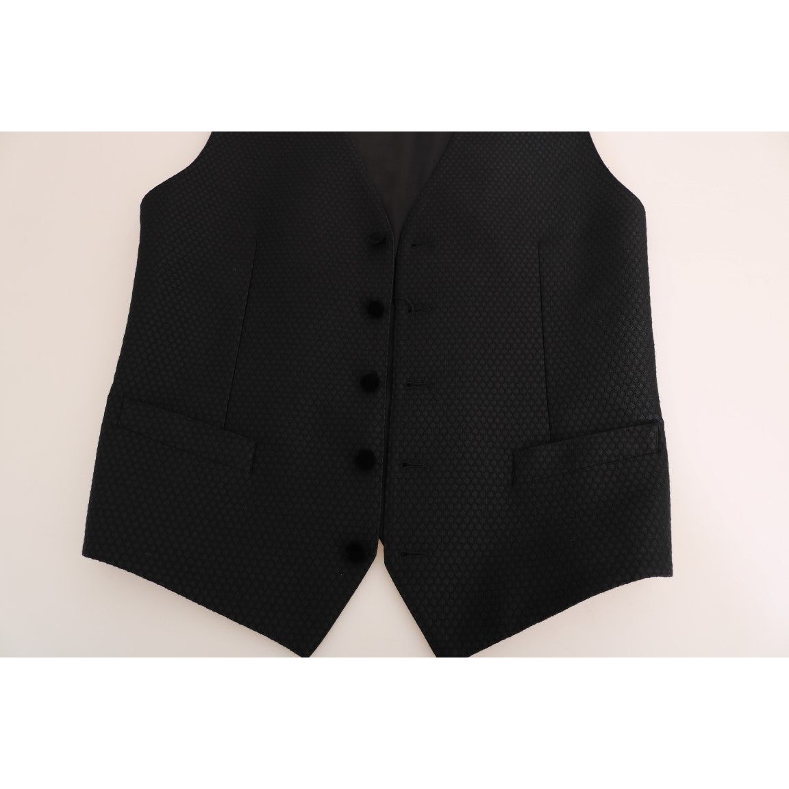 Dolce & Gabbana Black Wool Dress Vest