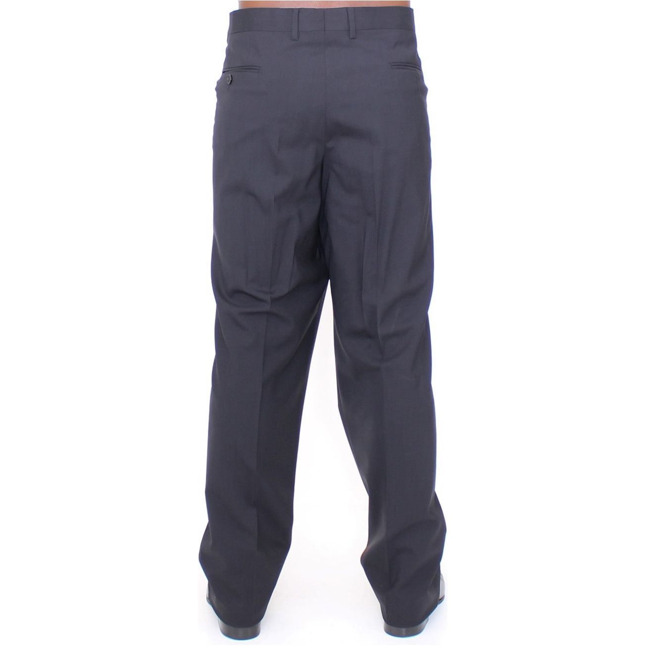Dolce & Gabbana Black Wool Trousers with Elegant Pleats