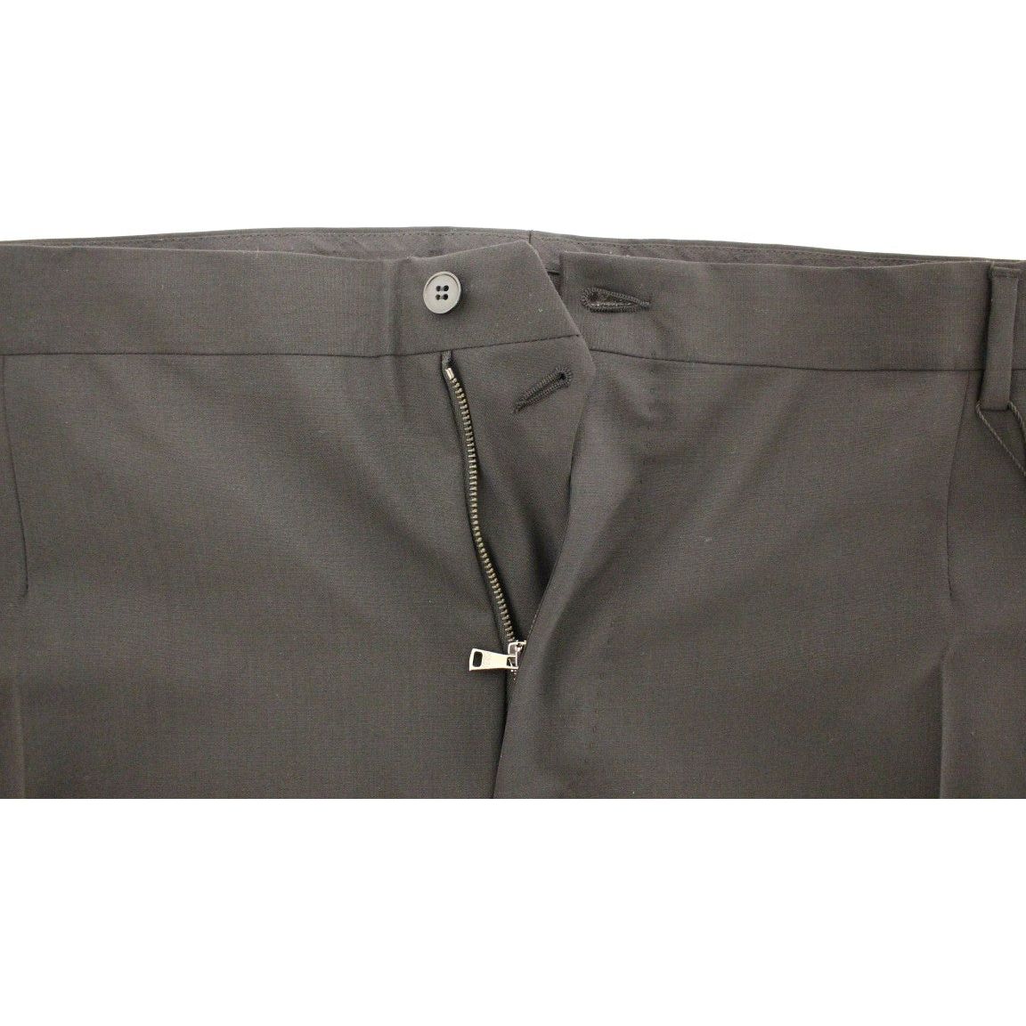 Dolce & Gabbana Black Wool Trousers with Elegant Pleats
