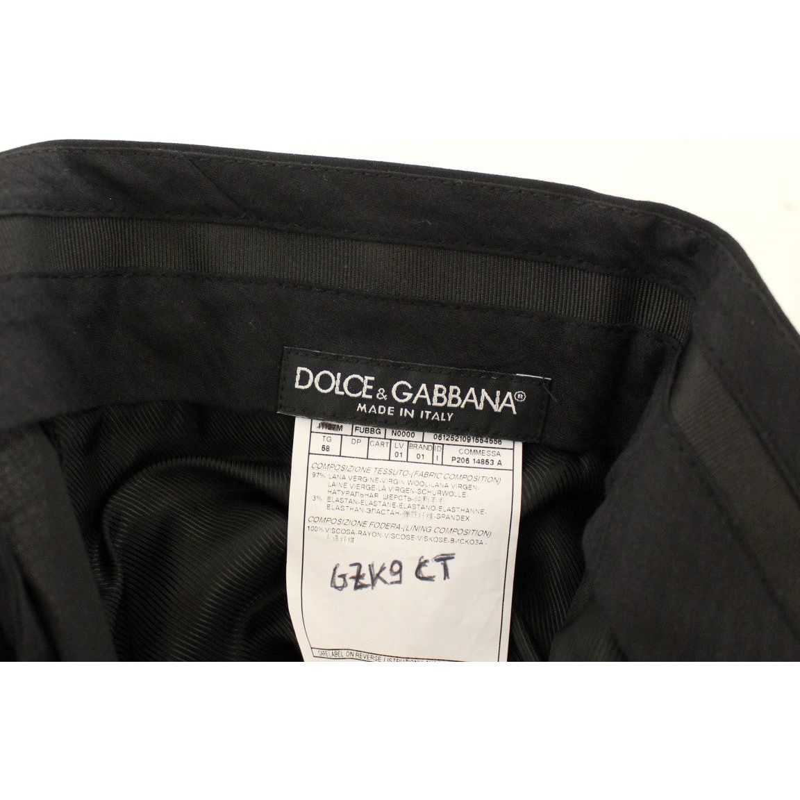 Dolce & Gabbana Black Wool Trousers with Elegant Pleats