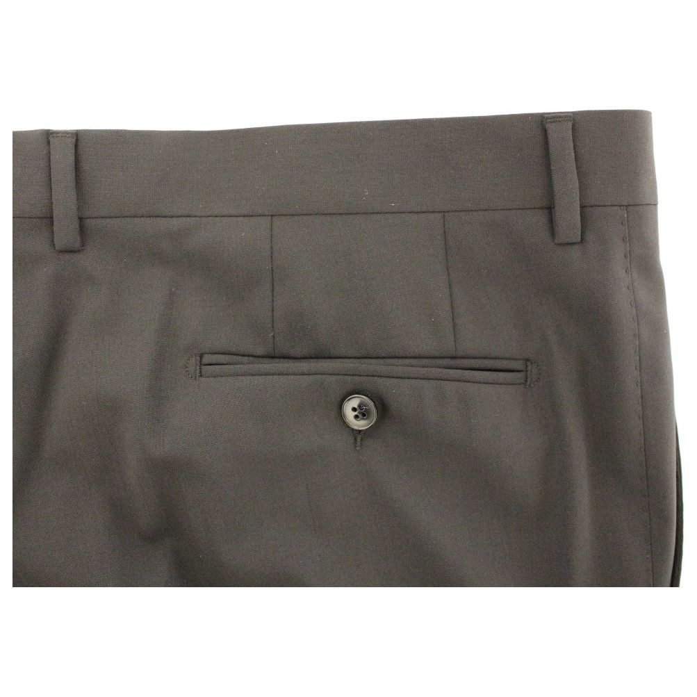 Dolce & Gabbana Black Wool Trousers with Elegant Pleats