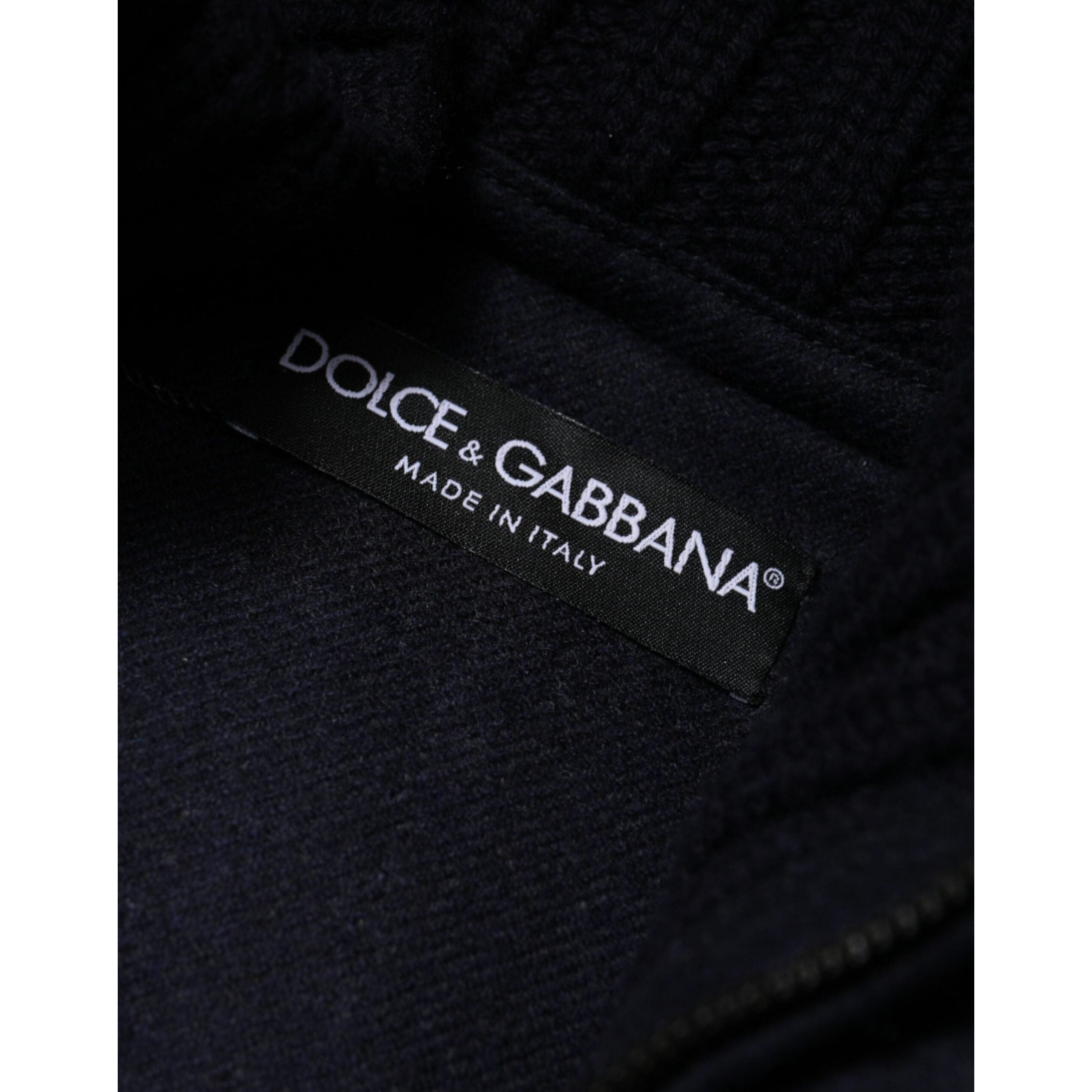 Dolce & Gabbana Black Nylon Hooded Puffer Coat Jacket