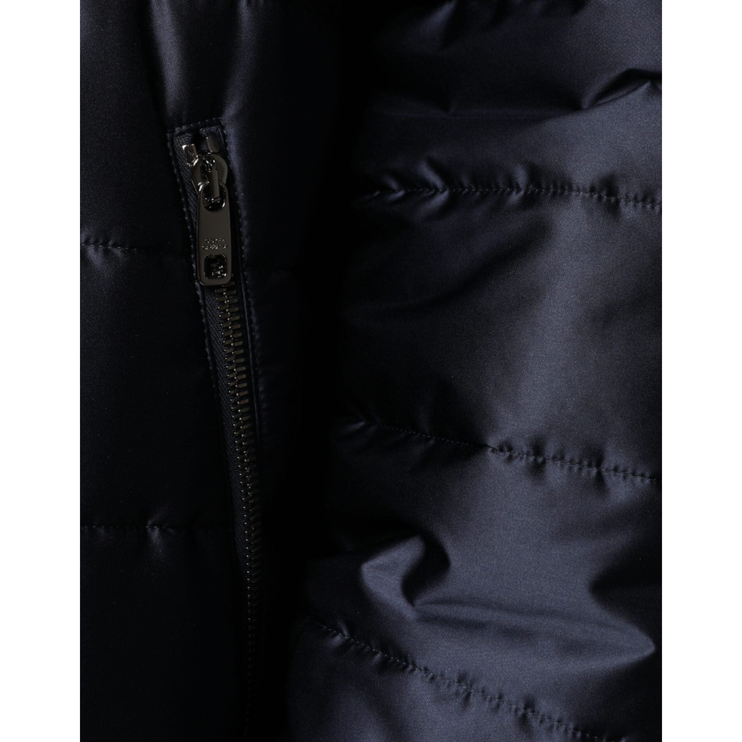 Dolce & Gabbana Dark Blue Quilted Nylon Bomber Jacket