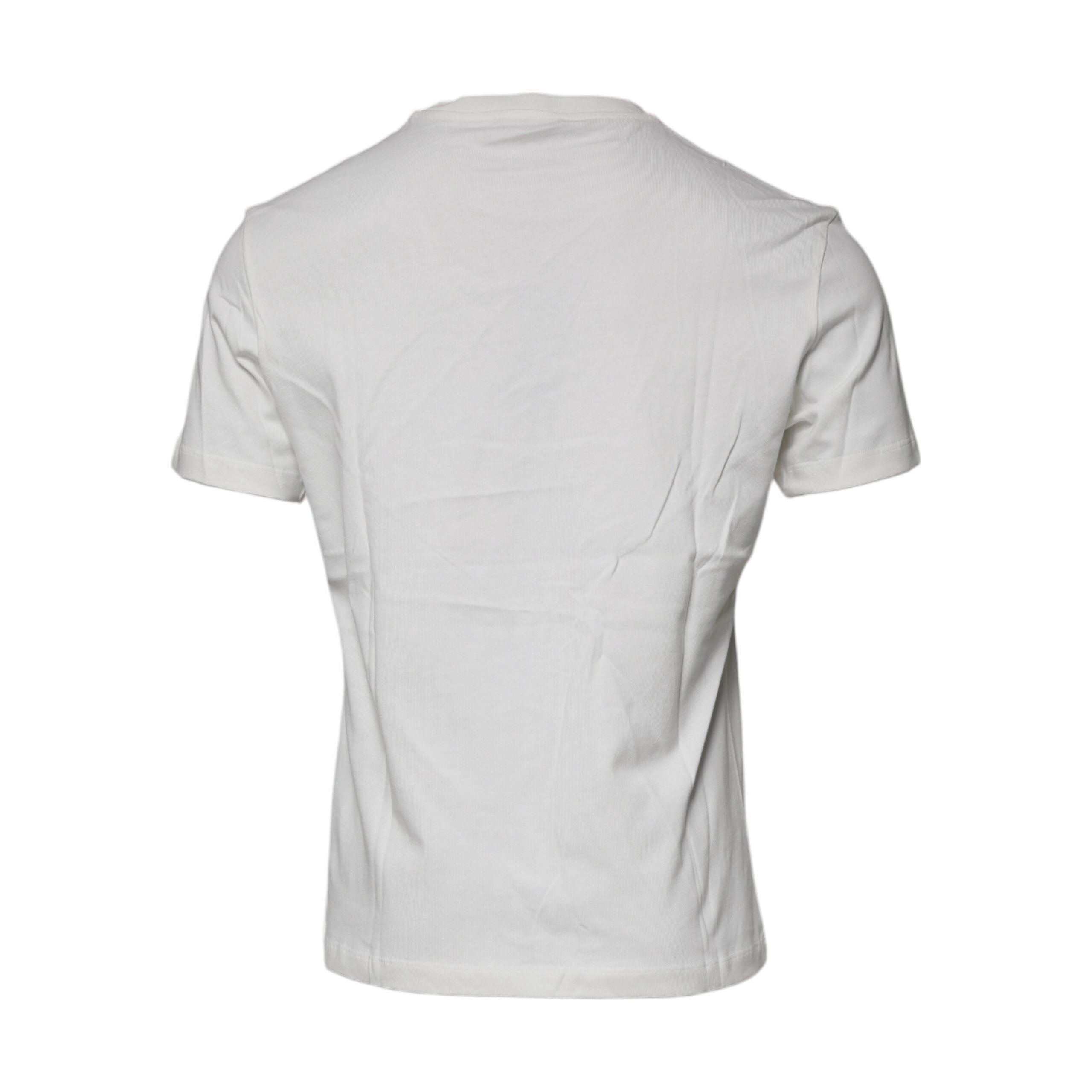 Versace White Cotton Crew Neck T-shirt Medusa Print Elegance