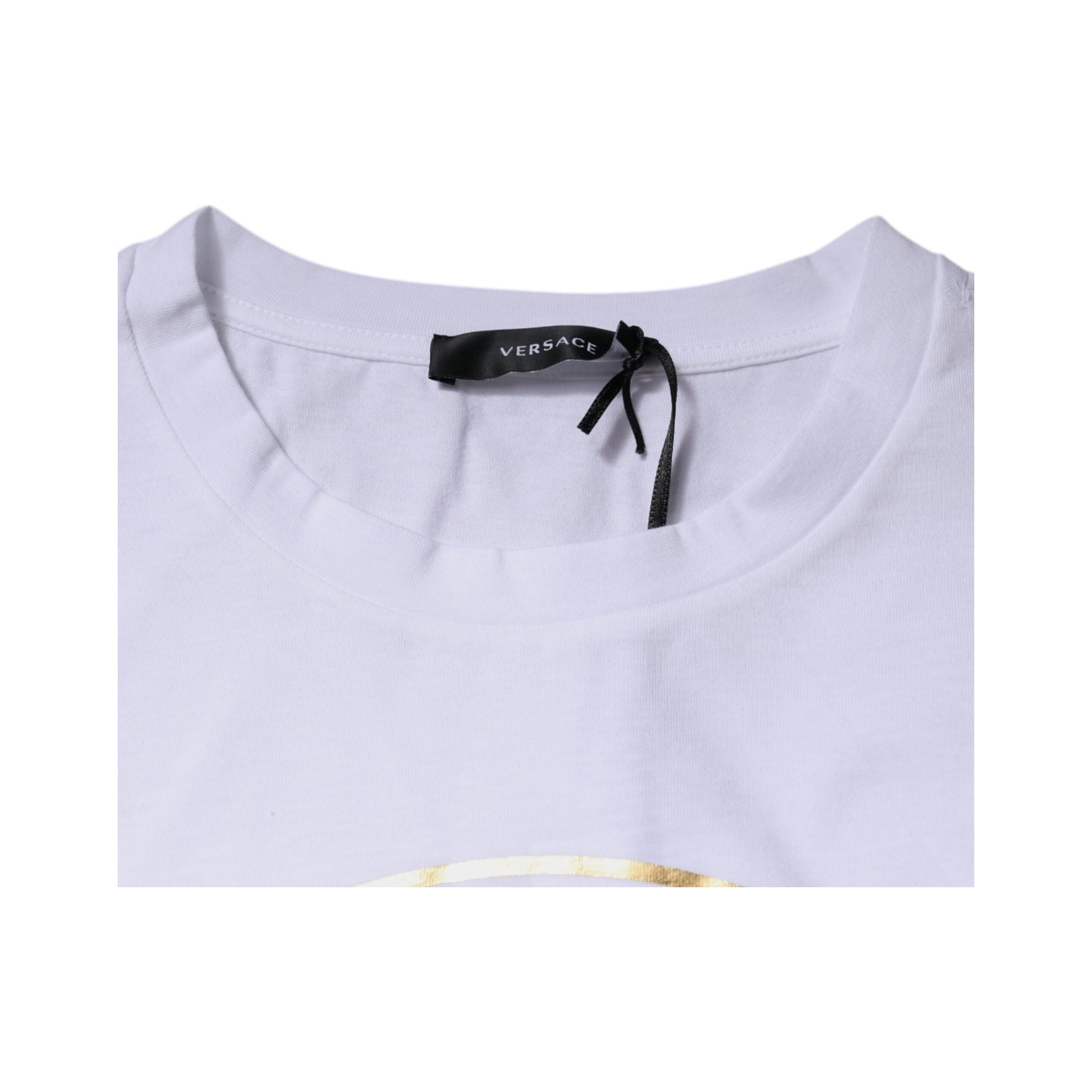 Versace White Cotton Crew Neck T-shirt