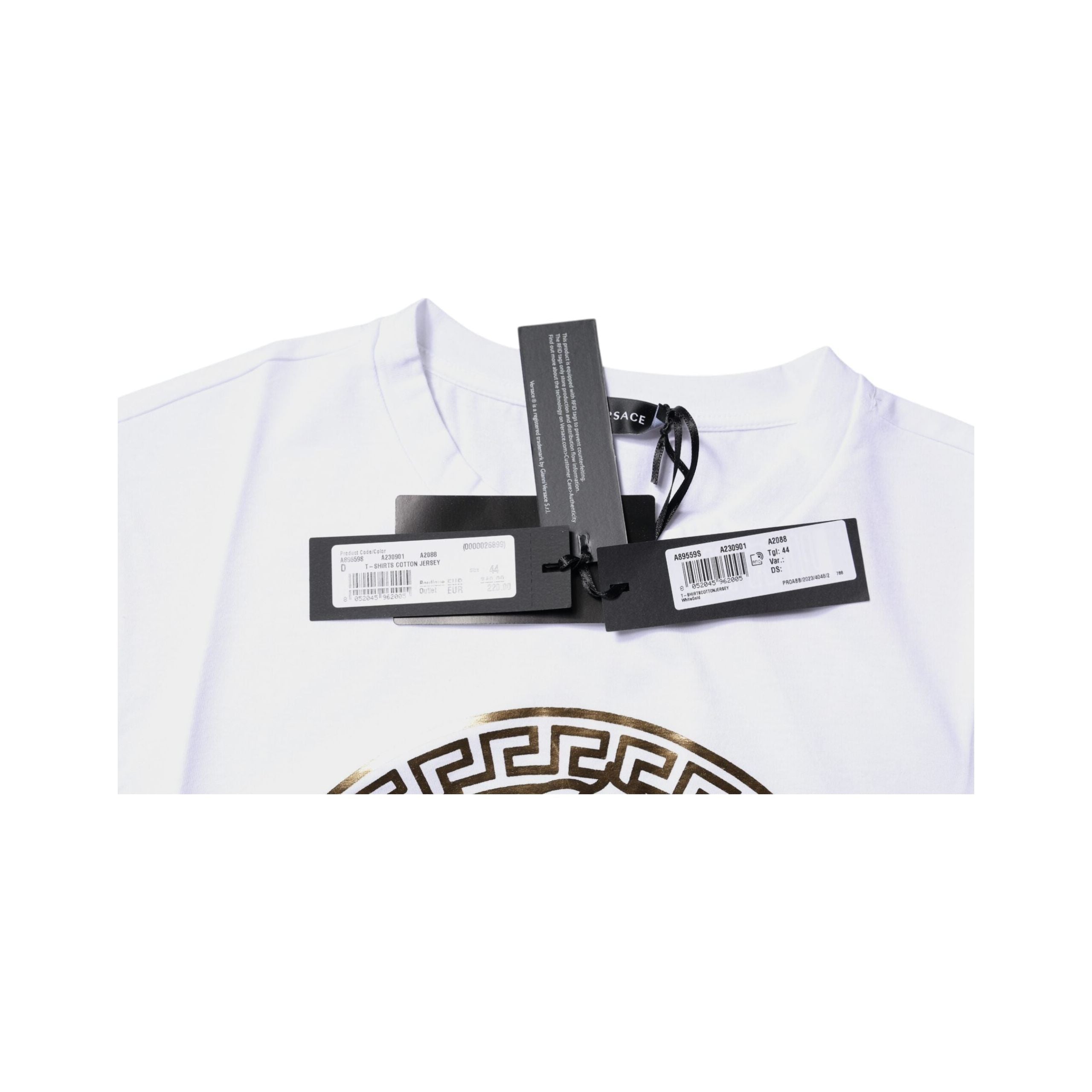 Versace White Cotton Crew Neck T-shirt