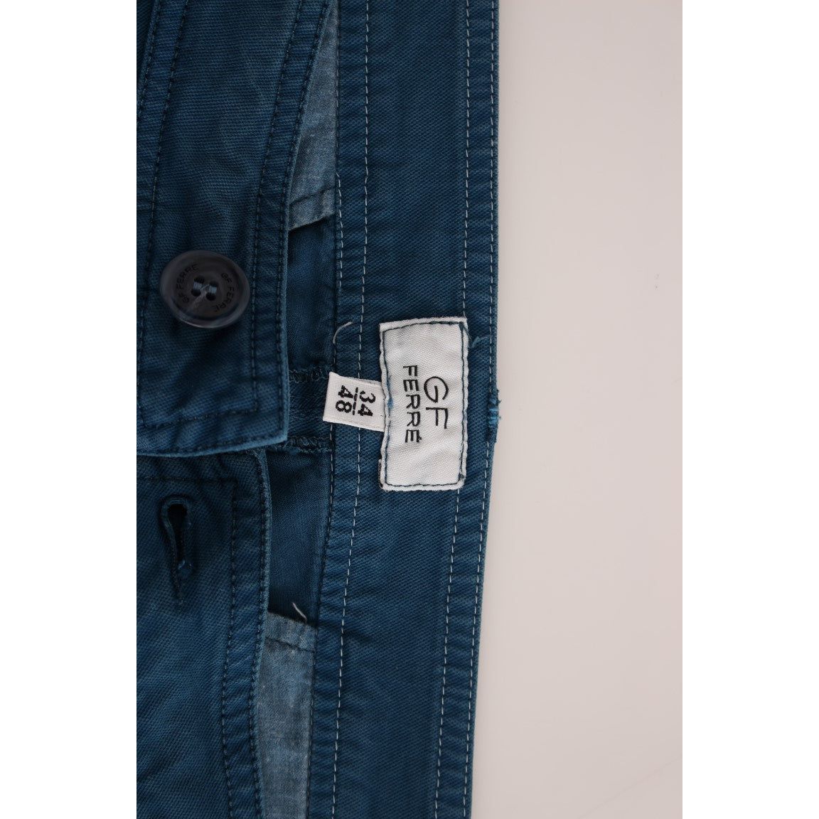 GF Ferre Beige Cotton Chinos for Luxe Style