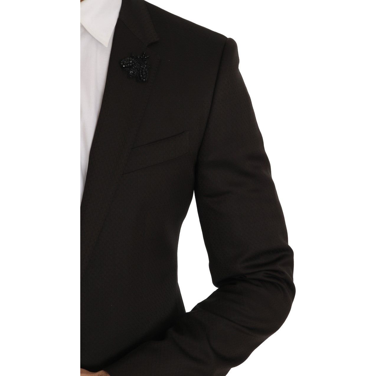 Dolce & Gabbana Brown Jacquard Suit Jacket