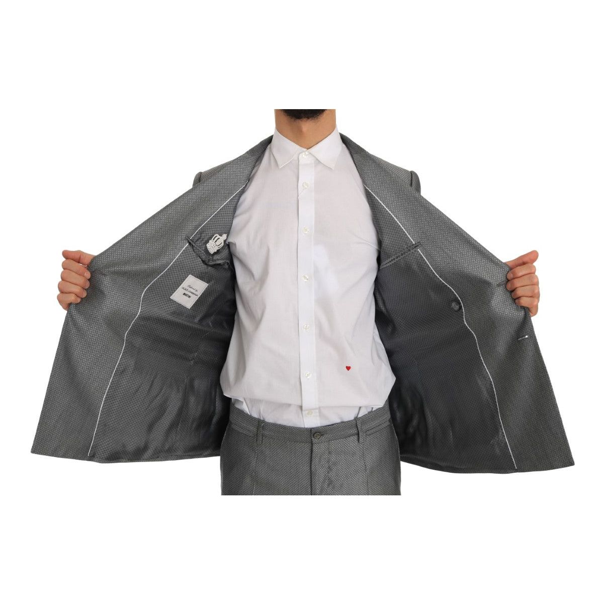 Dolce & Gabbana Black Wool Double-Breasted Suit Jacket