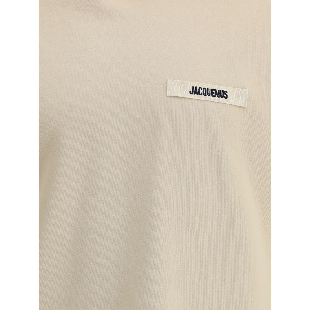 Jacquemus Grey Cotton Logoed Hoodie for Contemporary Luxury Style