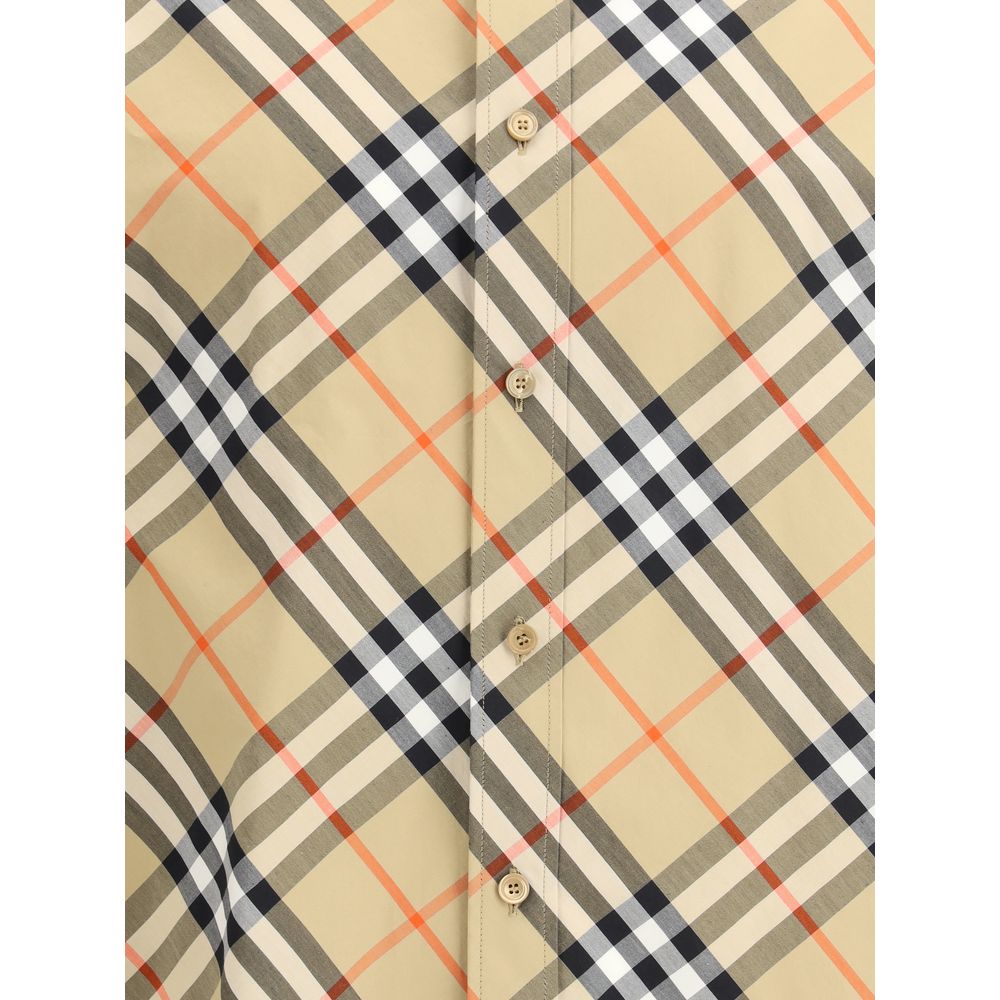 Burberry Red Cotton Archive Check Shirt - Timeless Elegance Redefined