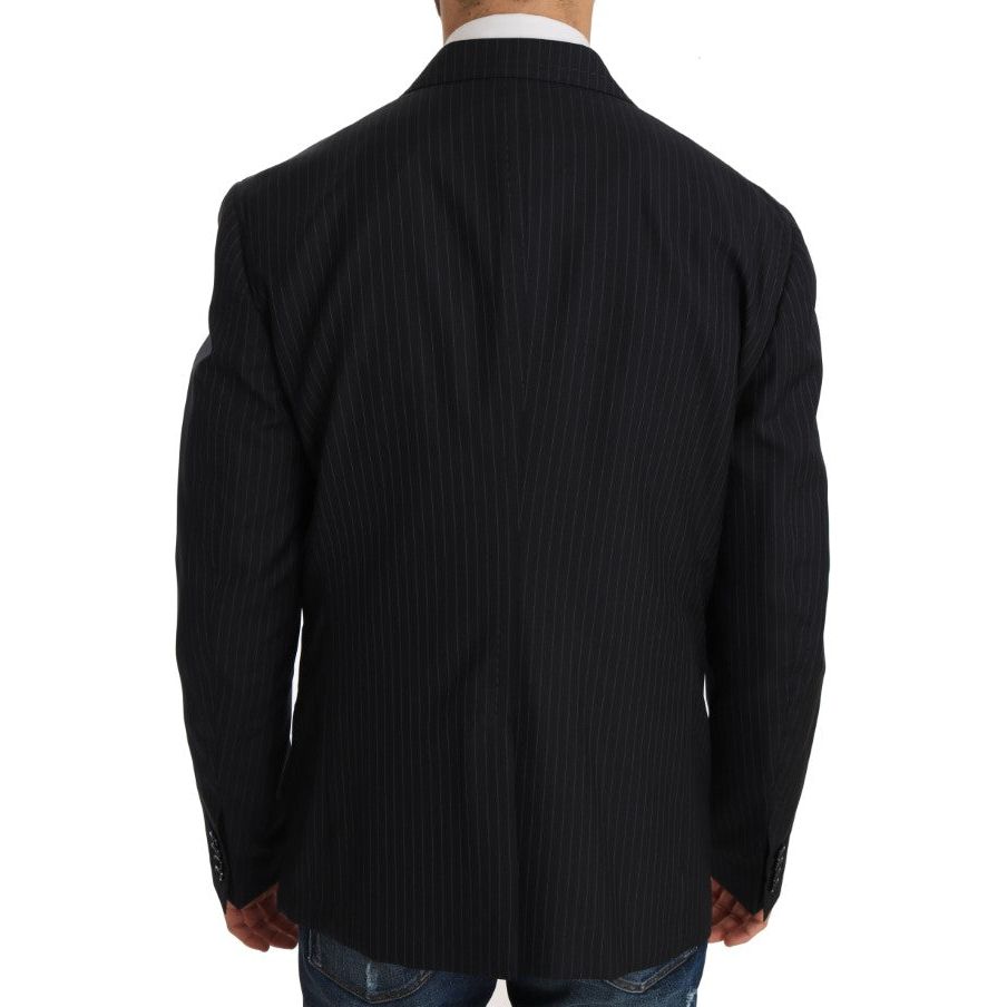 Dolce & Gabbana Grey Wool Silk Blazer