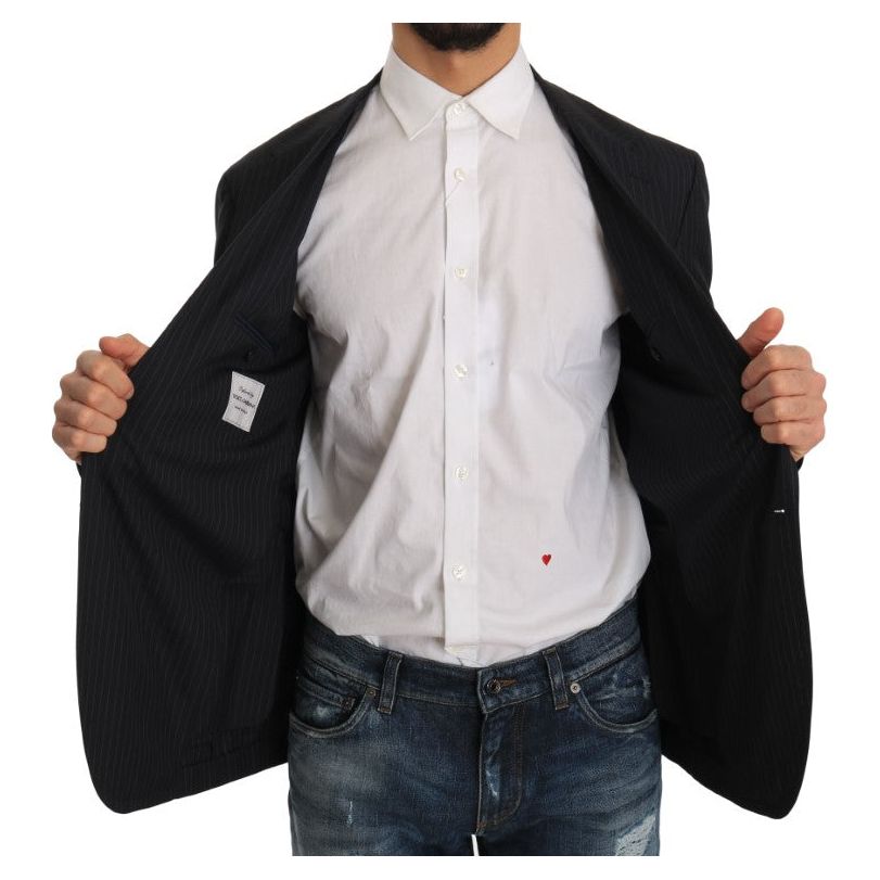 Dolce & Gabbana Grey Wool Silk Blazer