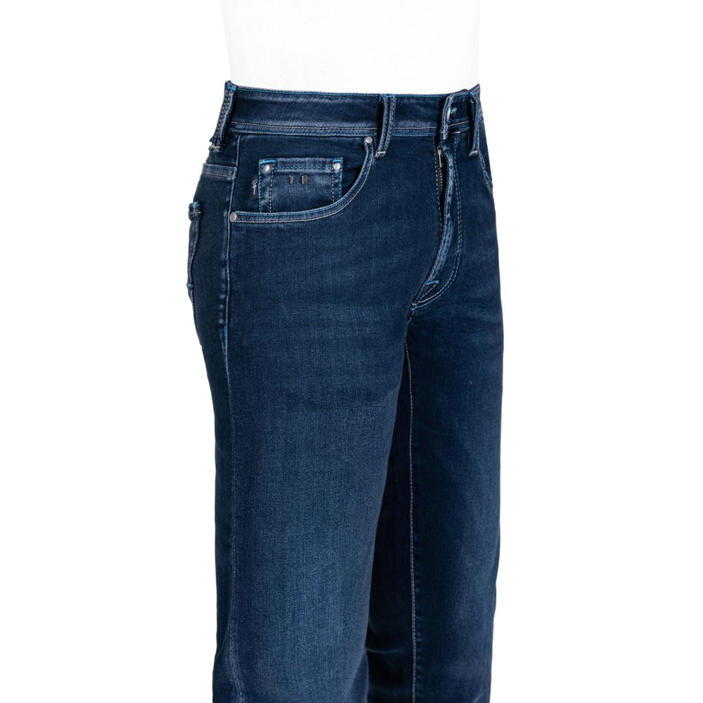 Tramarossa Blue Cotton Jeans for Effortless Elegance