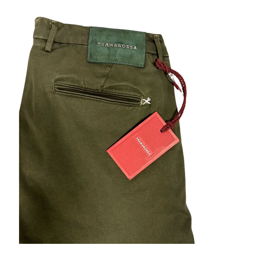 Tramarossa Green Cotton Jeans for Elevated Style