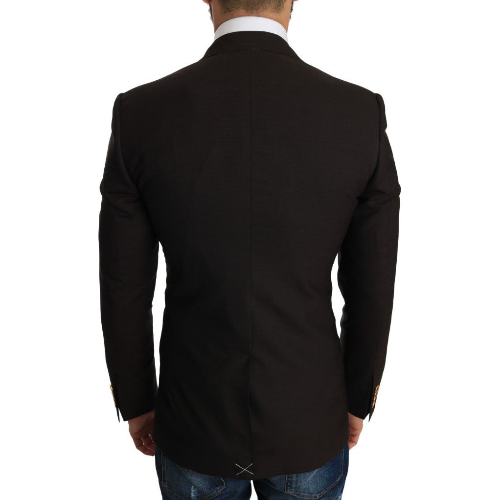 Dolce & Gabbana Brown Virgin Wool Blazer Jacket