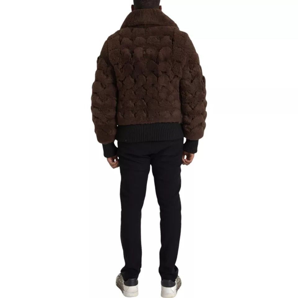 Bottega Veneta Brown Fur Lamb Shearling Coat Jacket Luxury