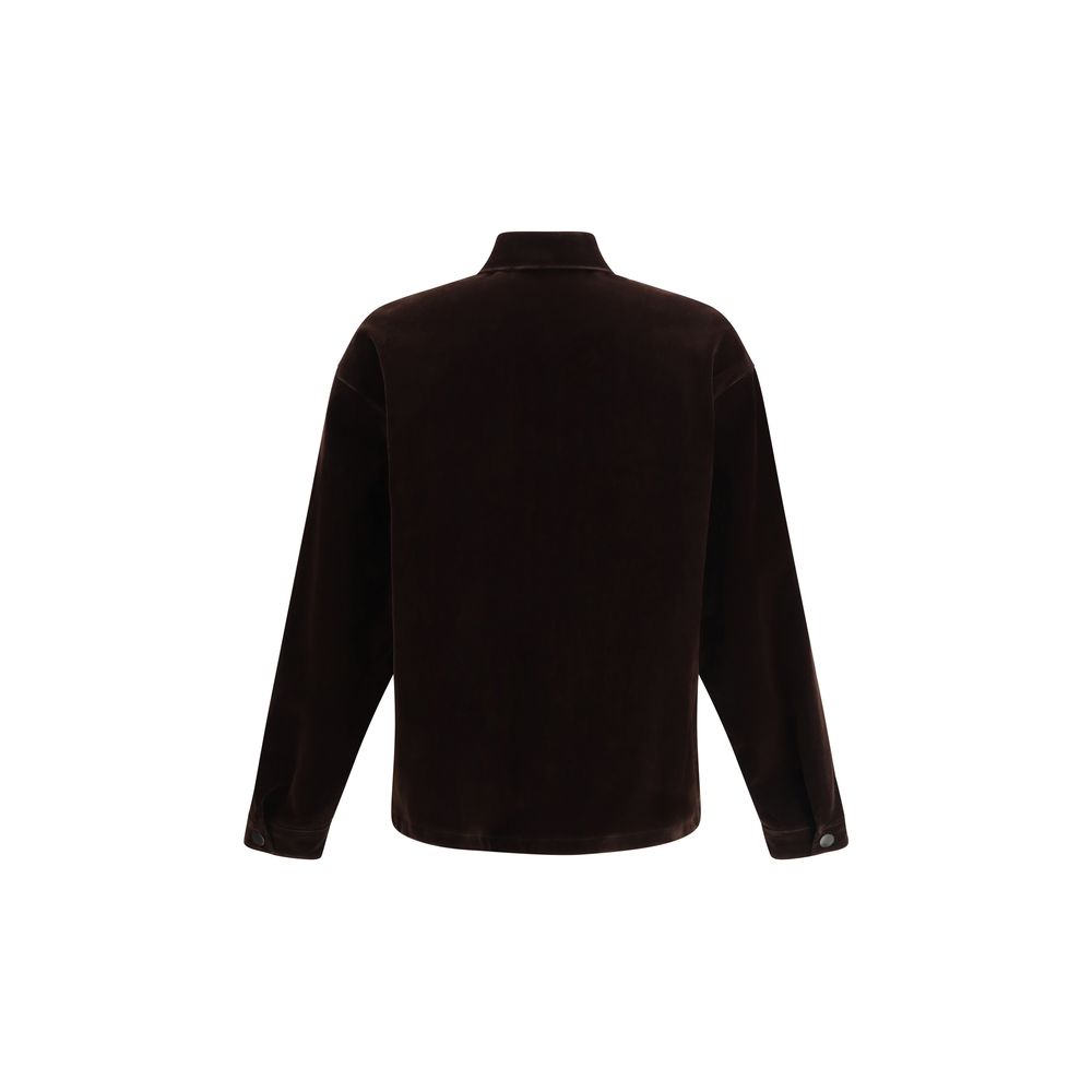 Prada Green Velvet Shirt Jacket - Effortless Luxury and Style