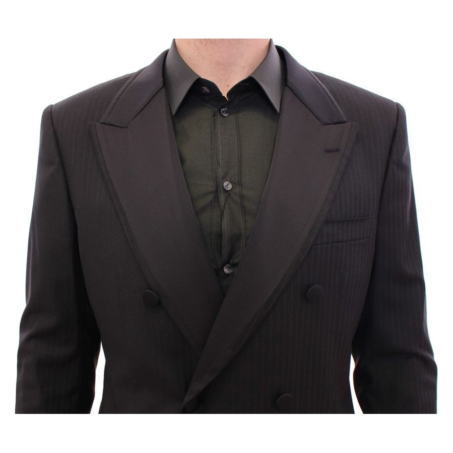 Dolce & Gabbana Black Wool-Silk Blend Suit