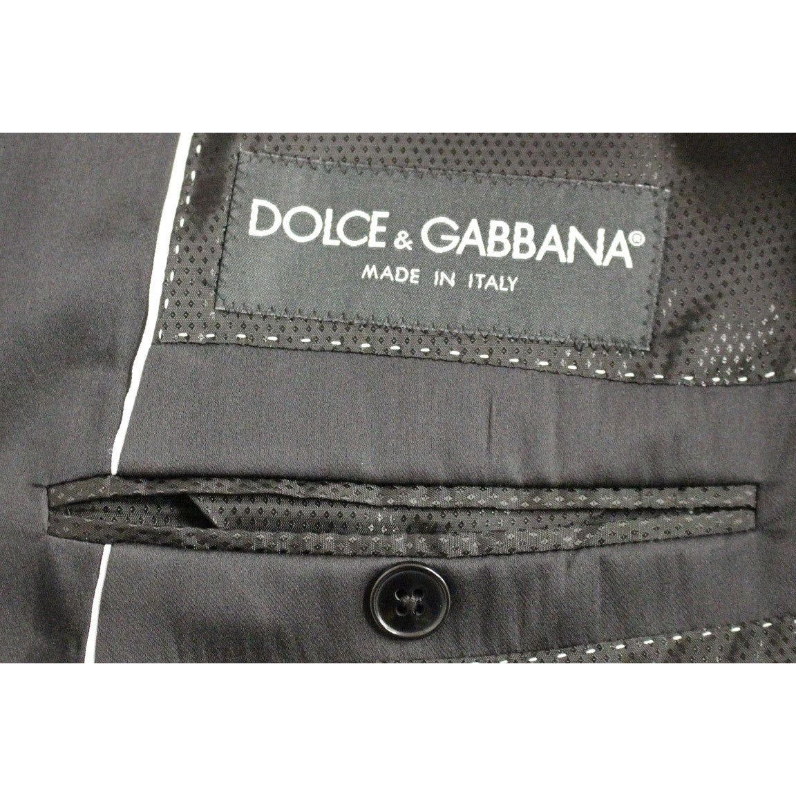 Dolce & Gabbana Black Wool-Silk Blend Suit