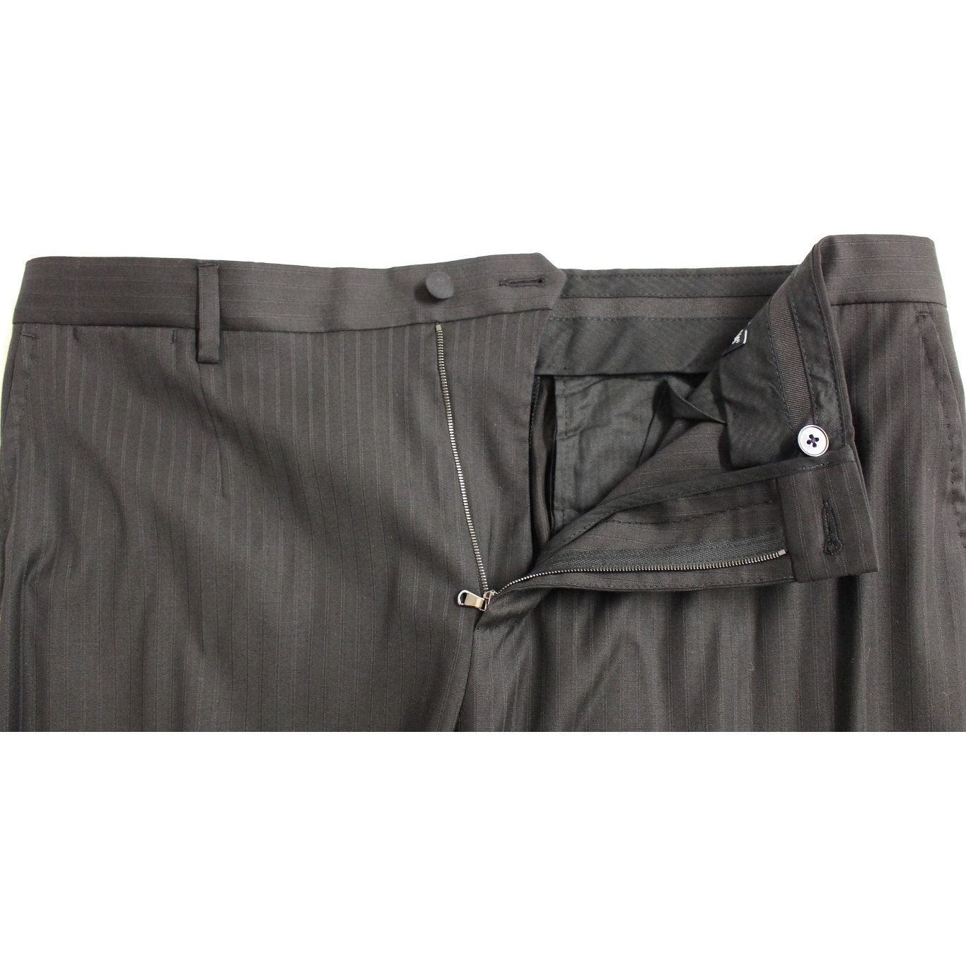 Dolce & Gabbana Black Wool-Silk Blend Suit