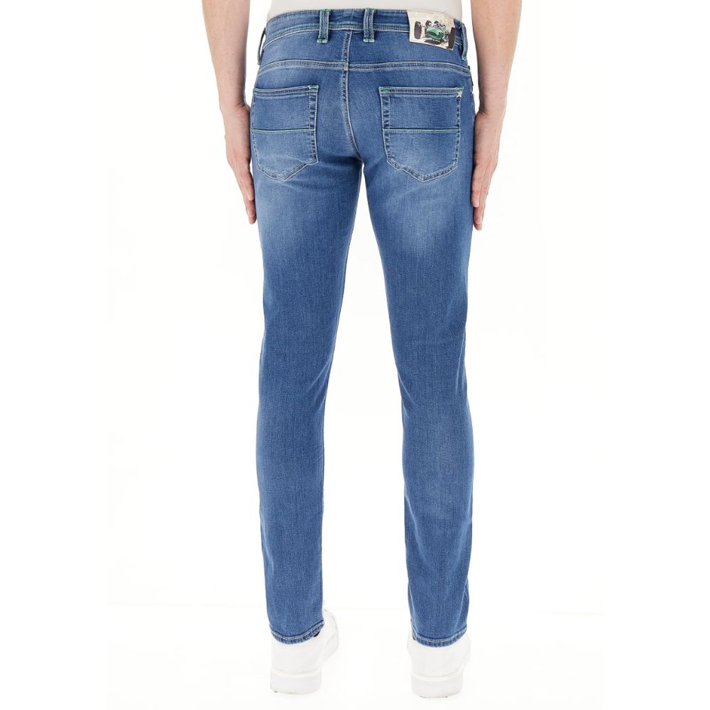 Tramarossa Blue Cotton Jeans for Timeless Elegance