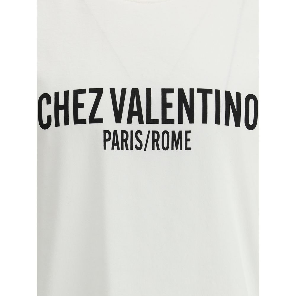 Valentino White Cotton T-Shirt for Effortless Luxury Style