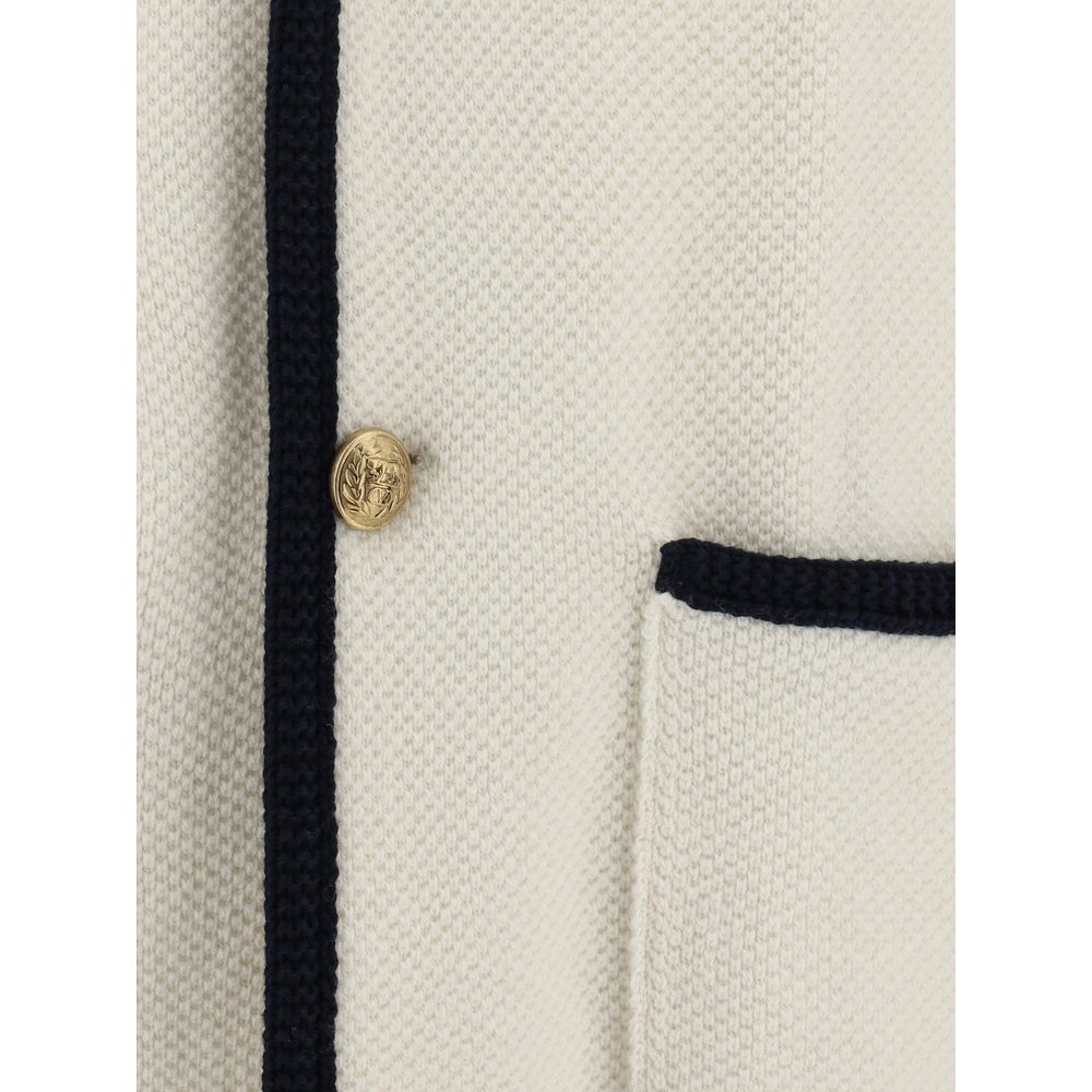 Valentino Navy Wool Knit Jacket: Timeless Elegance Redefined