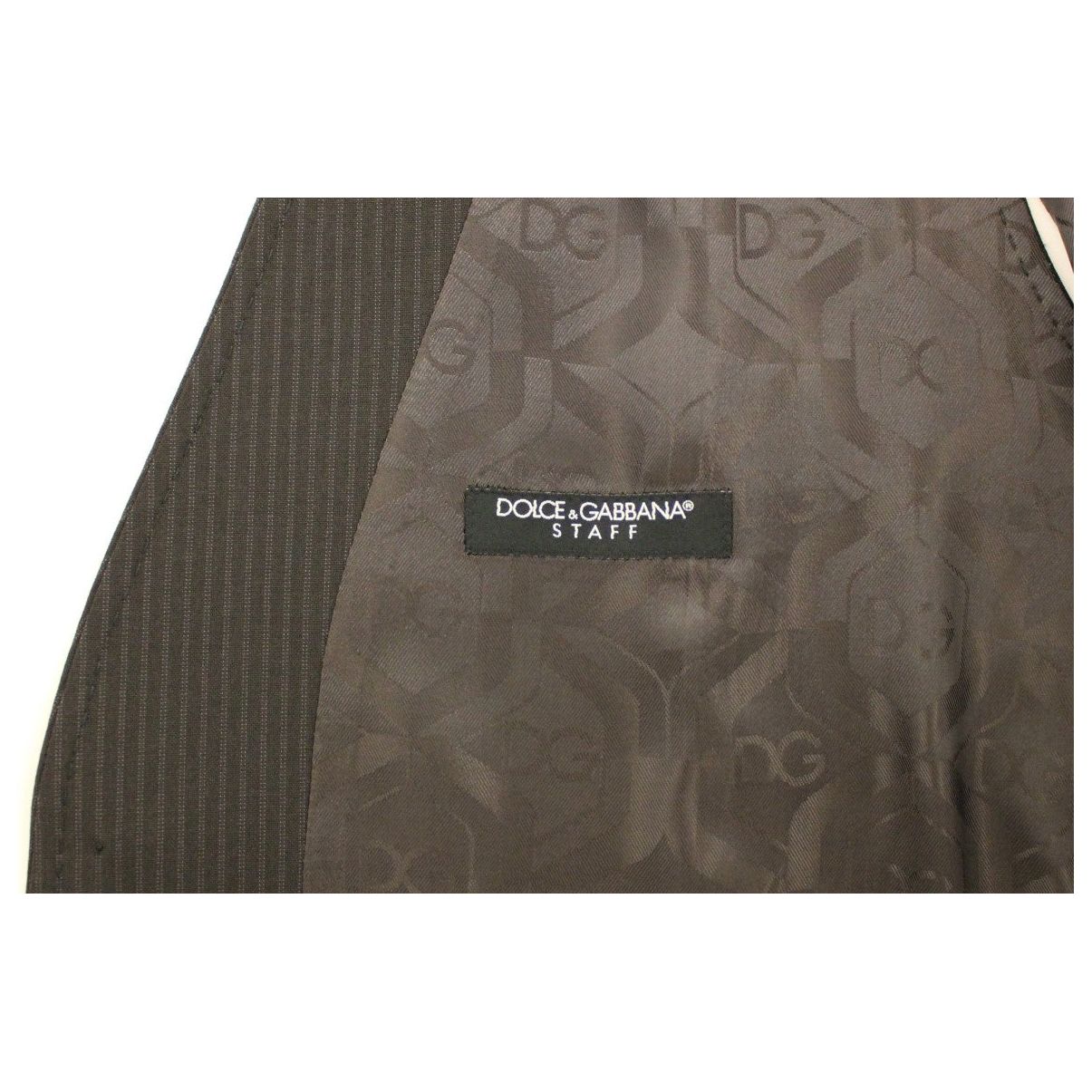 Dolce & Gabbana Brown Wool Dress Vest