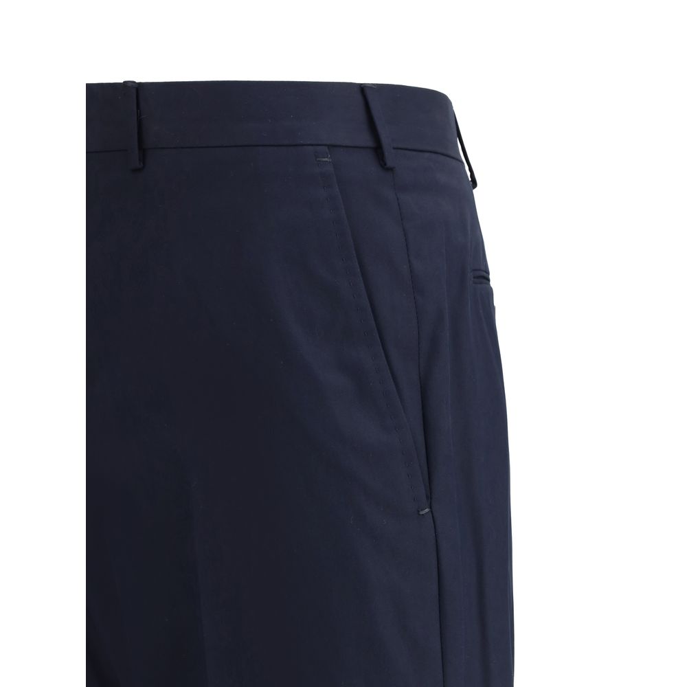 ZEGNA Navy Wool Suit Pants for Timeless Elegance
