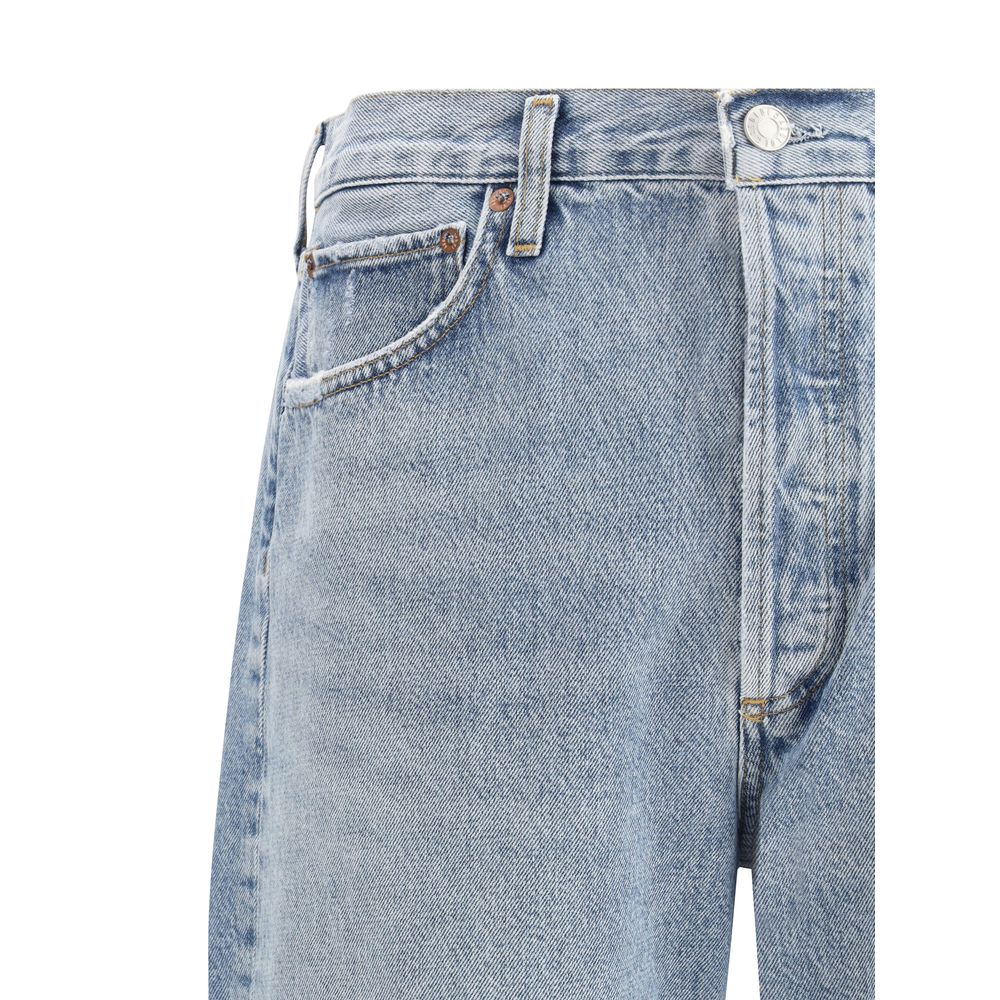 Agolde Blue Premium Denim Loose Jeans - Modern Luxury Redefined in Denim
