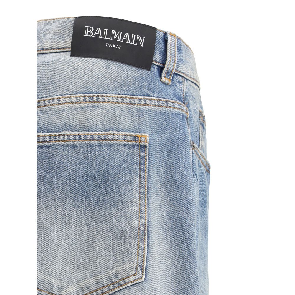 Balmain Blue Denim Loose Jeans: Effortless Luxury Redefined