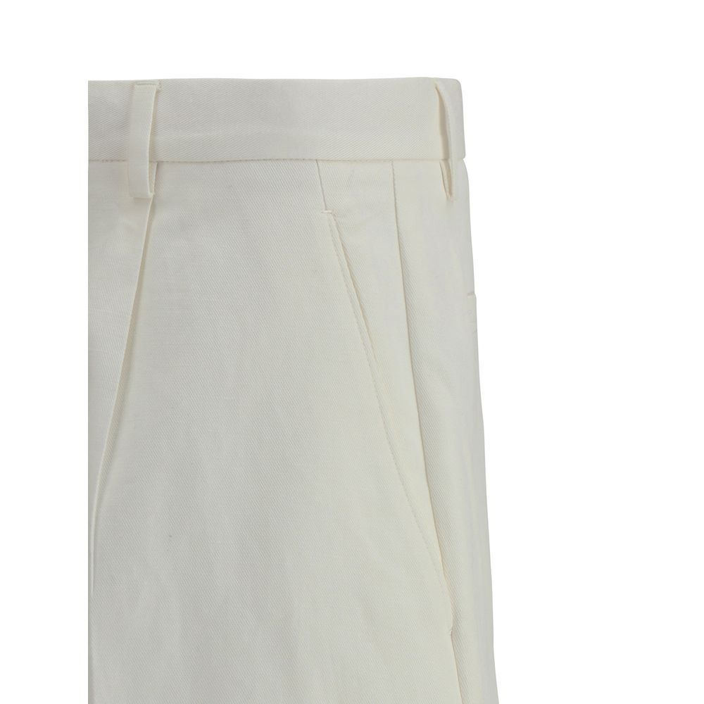 ZEGNA Beige Cotton Chino Pants for Elevated Style and Comfort
