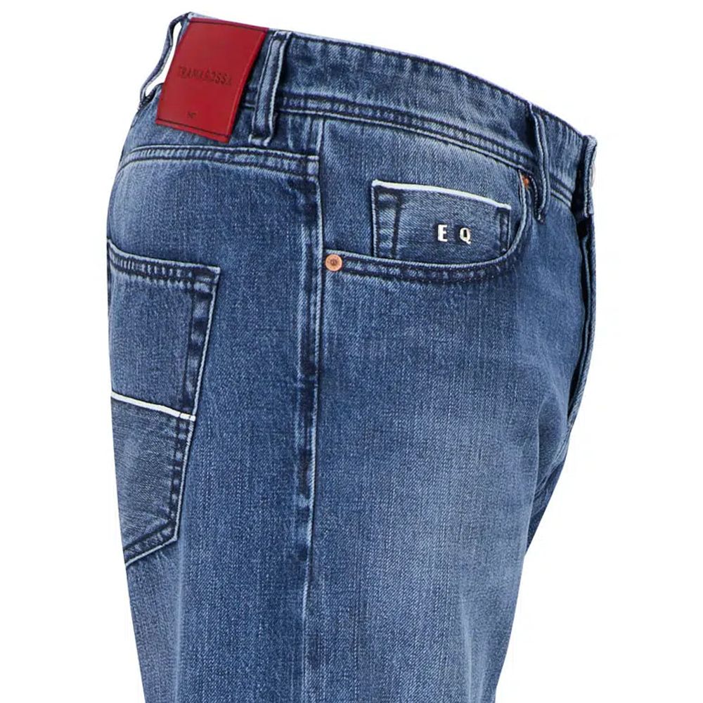 Tramarossa Blue Cotton Jeans for Timeless Elegance