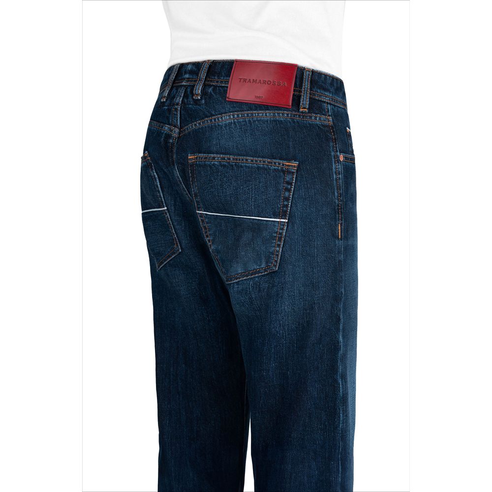 Tramarossa Blue Cotton Jeans for Timeless Elegance