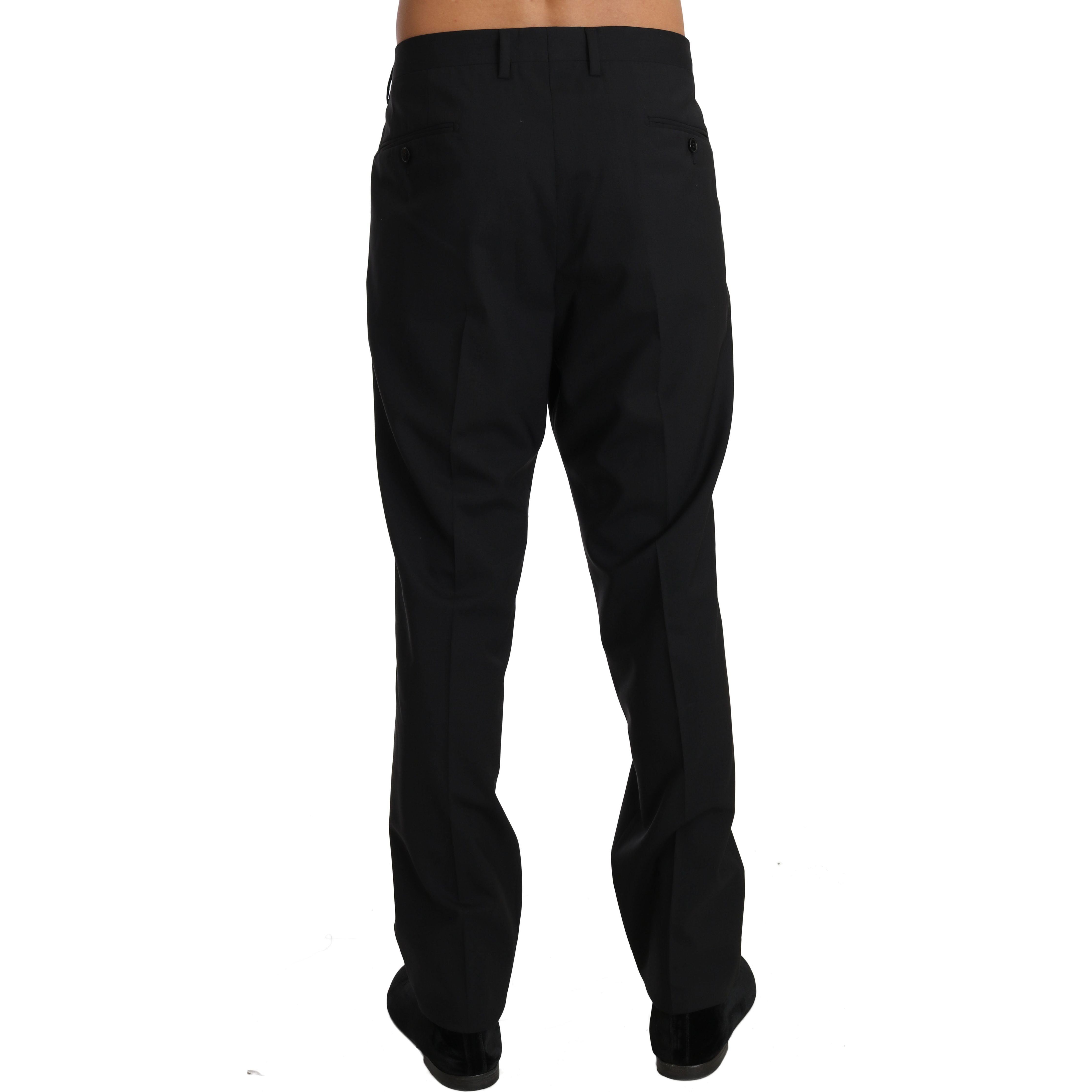 Dolce & Gabbana Black Wool Dress Pants for Sophistication