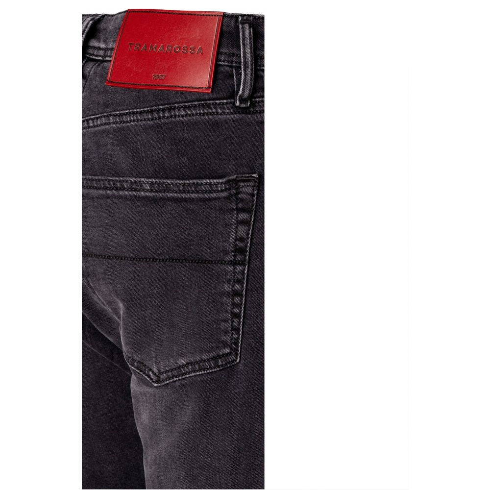Tramarossa Black Cotton Jeans & Pant for Elevated Style
