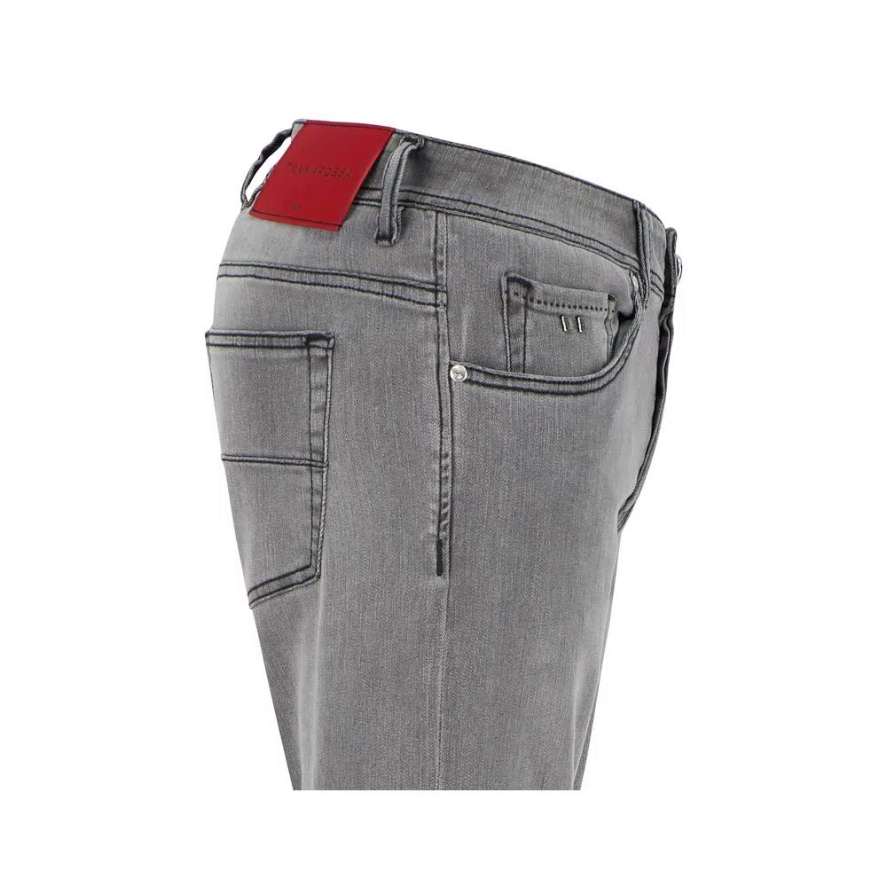 Tramarossa Gray Cotton Jeans for Timeless Elegance