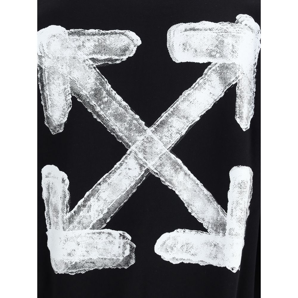 Off-White Black Cotton Sweatshirt in Premium Fabric